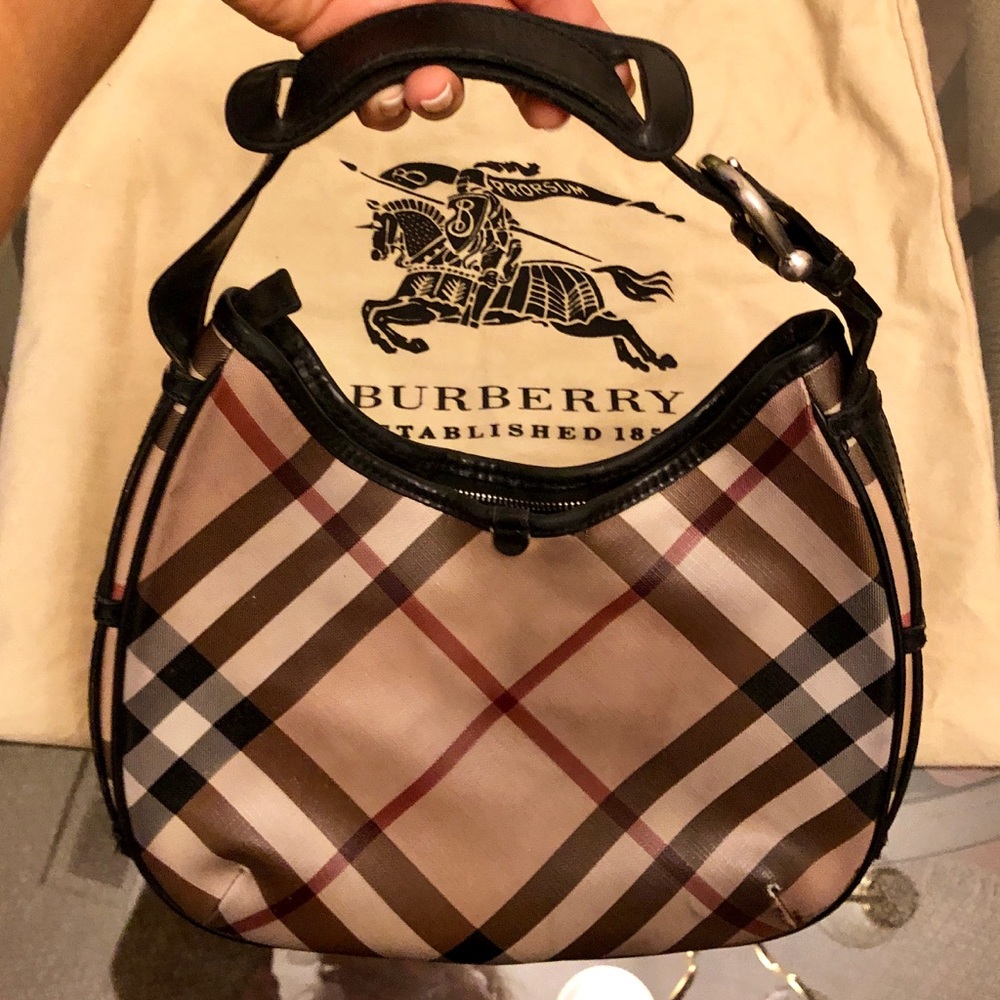 Burberry hobo purse, Nova-check, authentic, used